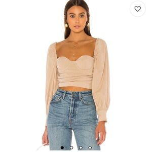 MAJORELLE | Emily Top in Beige